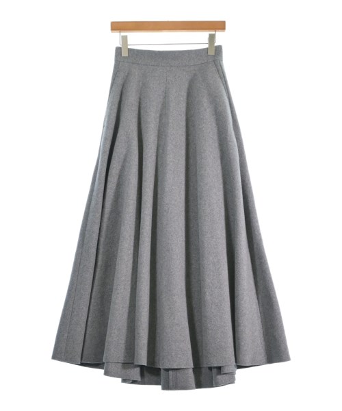 ATON エイトン　SLOW WOOL RIB フレアスカート　ウール　プリーツ ATON エイトン SLOW WOOL RIB フレアスカート ウール プリーツ