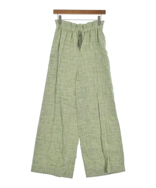 ebure エブール パンツ（その他） レディース 36(S位) 黄緑x白(チェック) 【中古】【古着】