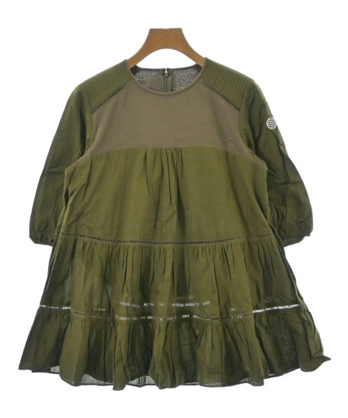 BORDERS at BALCONY ボーダーズ アット 露台トップ レディース 36(S位) カーキ【中古】【古着】