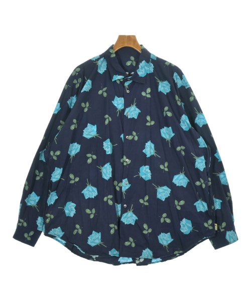 SSZ エスエスズィー カジュアルシャツ メンズ XL 紺x水色x緑(花柄) 【中古】【古着】