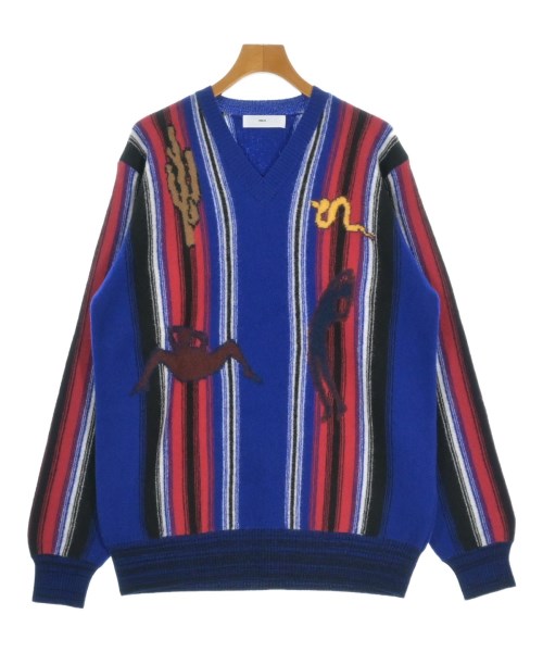 TOGA VIRILIS トゥーガ ビリリースニット・セーター メンズ 48(L位) 青x赤x黒(縞模様)【中古】【古着】