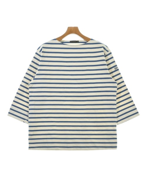 SCYE BASICS サイベーシックス Tシャツ・カットソー メンズ 40(L位) 白x青(ボーダー) 【中古】【古着】