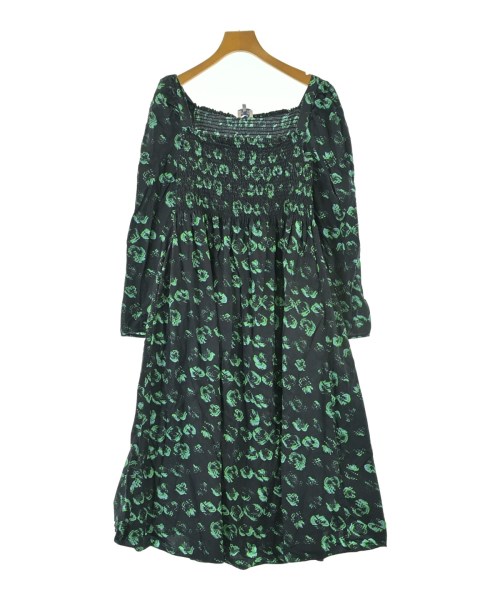 BAUM UND PFERDGARTEN バウムウンドヘルガーデンワンピース レディース 36(S位) 紺x緑(総柄)【中古】【古着】