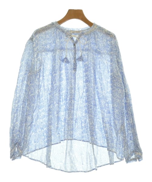 HOUSE OF LOTUS ハウスオブロータスブラウス レディース M 白x青(花柄)【中古】【古着】