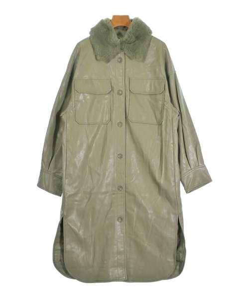 jakke ジャッキー厚地の外套（余分の物） レディース 36(S位) カーキ【中古】【古着】 レディースファッション-コート・ジャケット