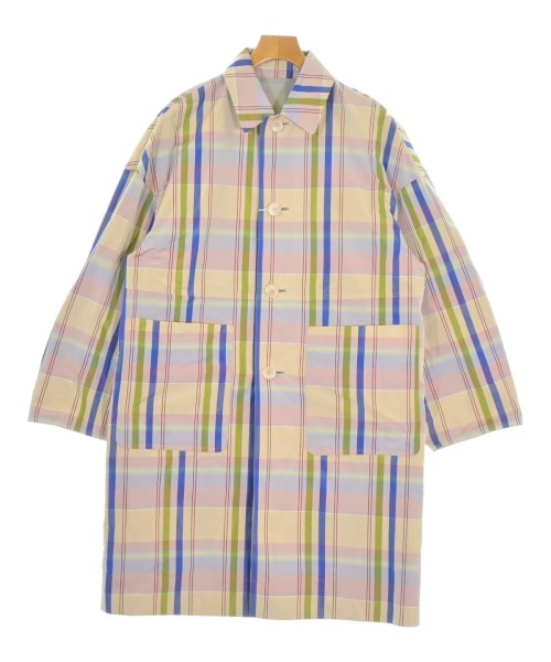 CABaN キャバンステンカラーコート メンズ F ピンクxベージュx青等(チェック)【中古】【古着】|RAGTAG(ブランド古着のラグタグ)