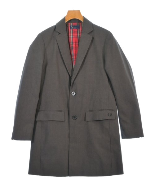 FRED PERRY ユニオンジャック チェスターコート ウールブレンド 紺色 FRED PERRY ユニオンジャック チェスターコート ウールブレンド 紺色