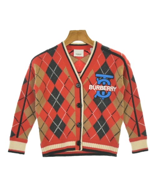BURBERRY バーバリーニット キッズ 116(7T-8T) 赤xベージュx黒等(アーガイル)【中古】【古着】