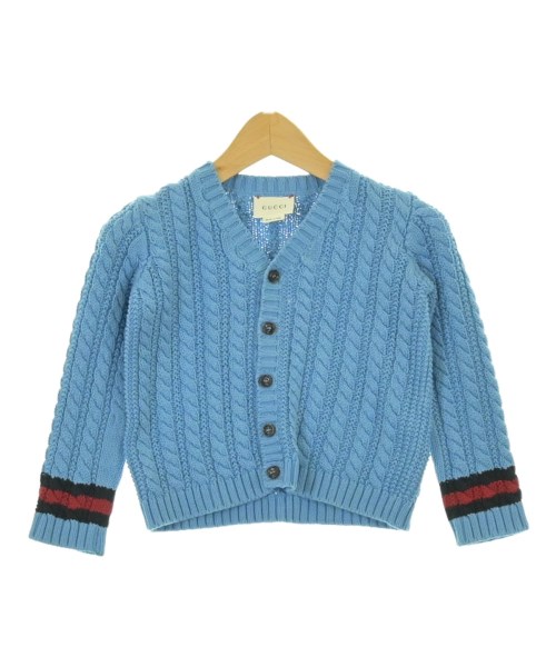 GUCCI グッチ編み物 キッズ 80(12M) 水色x黒x赤【中古】【古着】