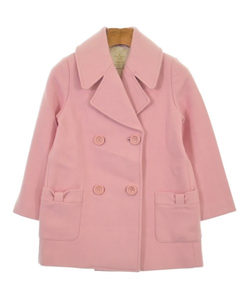 kate spade 美品 ロングコート リボン ピンク Aライン 細見え ケイトスペード リボンコート 石原さとみさん着用 ロングコート