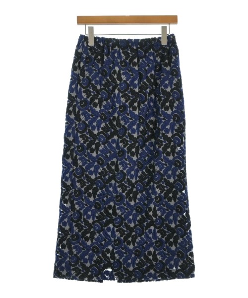 tricot COMME des GARCONS トリココムデギャルソン ロング・マキシ丈スカート レディース M 黒x青xグレー(総柄) 【中古】【古着】