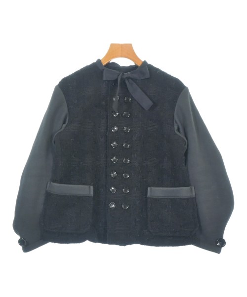 tricot COMME des GARCONS トリココムデギャルソンカジュアルジャケット レディース S 黒(ツィード)【中古】【古着】