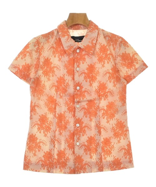 tricot COMME des GARCONS トリココムデギャルソン カジュアルシャツ レディース -(M位) オレンジ(総柄) 【中古】【古着】