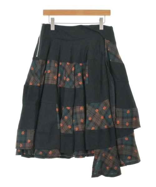 tricot COMME des GARCONS トリココムデギャルソン ひざ丈スカート レディース M 黒x緑x茶等 【中古】【古着】