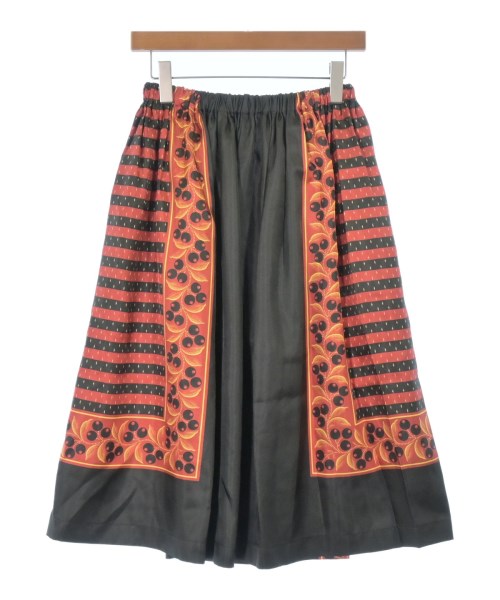 tricot COMME des GARCONS トリココムデギャルソンロング・マキシ丈スコート レディース -(M位) 黒x赤x黄【中古】【古着】