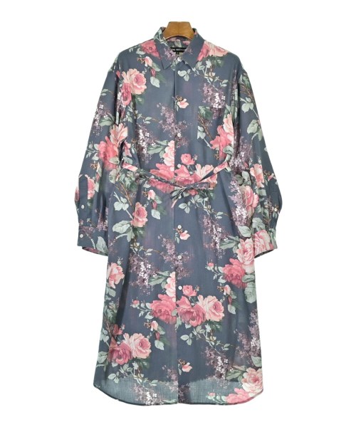 JUNYA WATANABE ジュンヤワタナベシャツワンピース レディース XS 紺xさくら色x緑等(花柄)【中古】【古着】