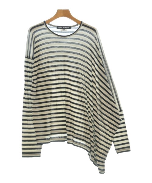 JUNYA WATANABE ジュンヤワタナベ Tシャツ・カットソー レディース S グレーx黒(ボーダー) 【中古】【古着】