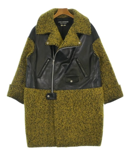 JUNYA WATANABE ジュンヤワタナベ コート レディース XS 黒x黄(総柄) 【中古】【古着】