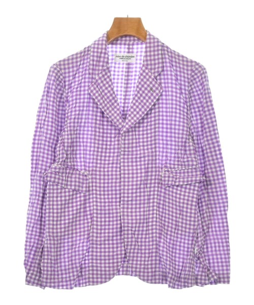 robe de chambre ローブドシャンブル カジュアルジャケット レディース -(S位) 紫x白(チェック) 【中古】【古着】