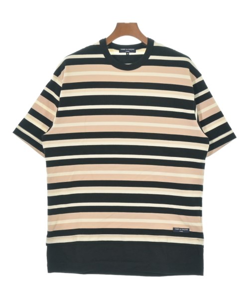 COMME des GARCONS HOMME コムデギャルソンオム Tシャツ・カットソー メンズ M ベージュx黒xアイボリー(ボーダー) 【中古】【古着】