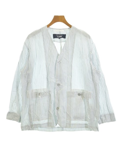 COMME des GARCONS HOMME コムデギャルソンオムブルゾン（その他） メンズ XS 白xグレー系x青(ストライプ)【中古】【古着】