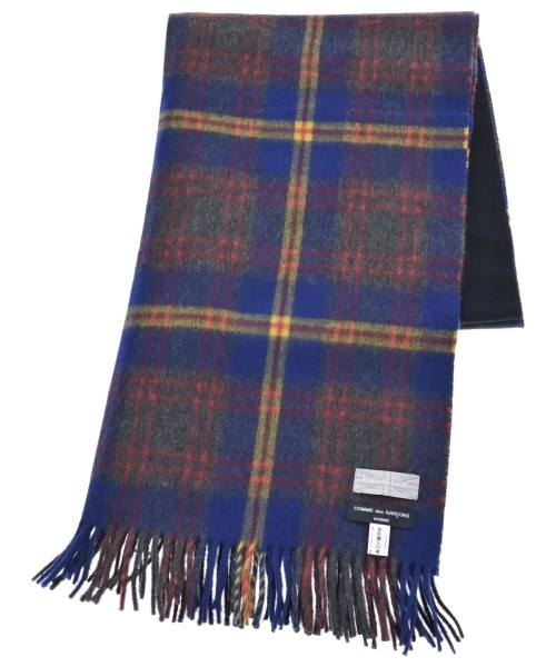 COMME des GARCONS HOMME コムデギャルソンオムマフラー メンズ - 青xグレーx赤等(チェック)【中古】【古着】|RAGTAG(ブランド古着のラグタグ)