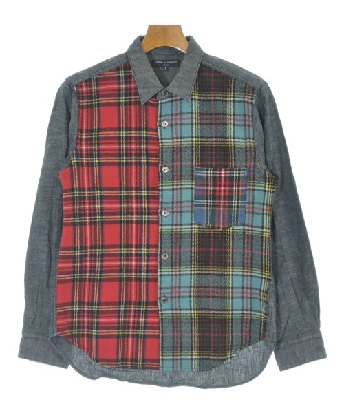 COMME des GARCONS HOMME コムデギャルソンオムカジュアルシャツ メンズ S 青系x赤x黒等(読み合わせる)【中古】【古着】