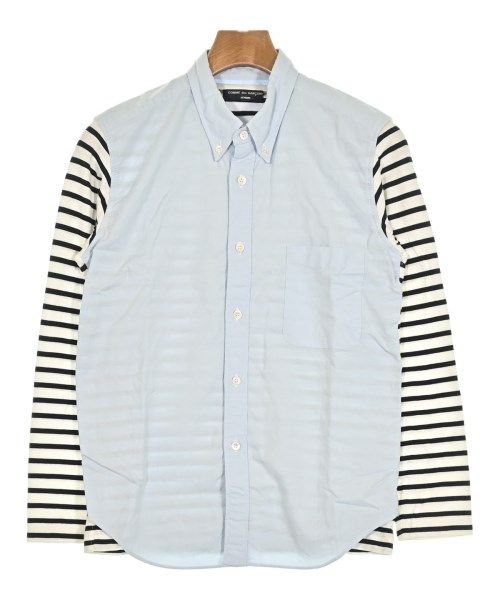 COMME des GARCONS HOMME コムデギャルソンオムカジュアルシャツ メンズ XS 水色x白x紺【中古】【古着】