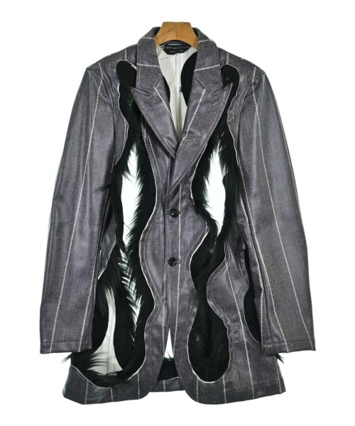 COMME des GARCONS HOMME PLUS コムデギャルソンオムプリュスカジュアルジャケット メンズ M グレー系x白系(ストライプ)【中古】【古着】|RAGTAG(ブランド古着のラグタグ)