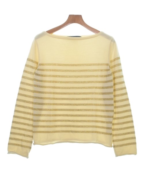 COMME des GARCONS HOMME PLUS コムデギャルソンオムプリュス ニット・セーター メンズ S ベージュxゴールド(ボーダー) 【中古】【古着】