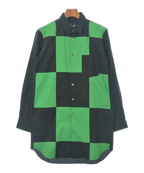 COMME des GARCONS HOMME PLUS コムデギャルソンオムプリュスカジュアルシャツ メンズ XS 黒x緑【中古】【古着】 メンズファッション-カジュアルシャツ