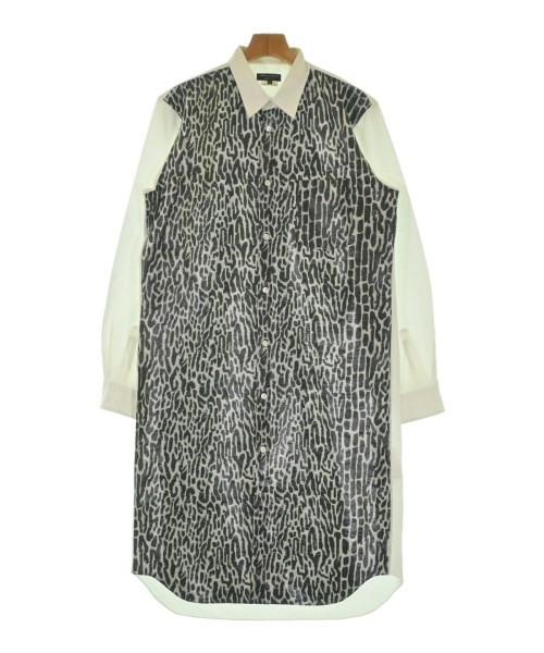COMME des GARCONS HOMME PLUS コムデギャルソンオムプリュス カジュアルシャツ メンズ M 白x黒(総柄) 【中古】【古着】