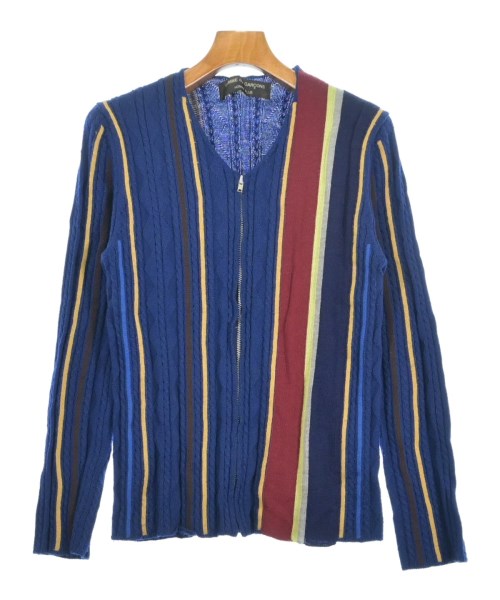 COMME des GARCONS HOMME PLUS コムデギャルソンオムプリュスニット・セーター メンズ -(M位) 青x赤x黄等(縞模様)【中古】【古着】 トップス-メンズファッション-ニット・セーター