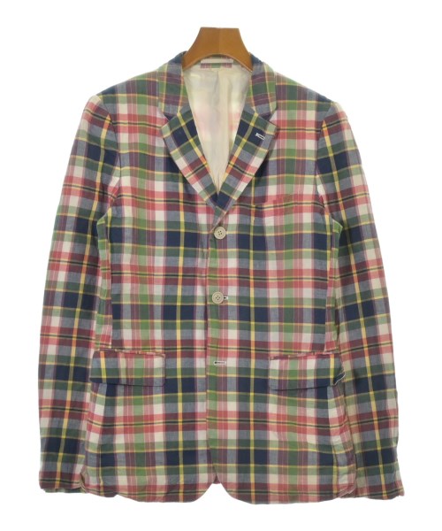 COMME des GARCONS HOMME PLUS コムデギャルソンオムプリュス カジュアルジャケット メンズ M 白x赤x緑等(チェック) 【中古】【古着】