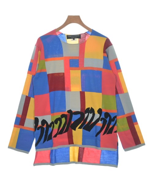 COMME des GARCONS HOMME PLUS コムデギャルソンオムプリュスニット・セーター メンズ M 黄x青x薄墨色等(総柄)【中古】【古着】