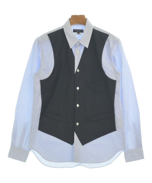 COMME des GARCONS HOMME PLUS コムデギャルソンオムプリュス カジュアルシャツ メンズ XS 青x紺x白(ストライプ) 【中古】【古着】