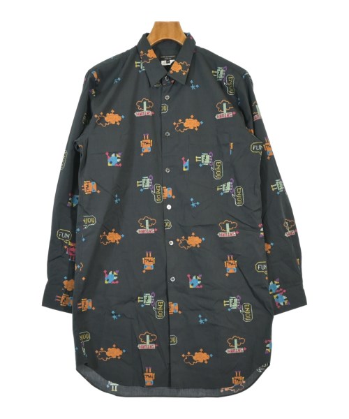 COMME des GARCONS HOMME PLUS コムデギャルソンオムプリュス カジュアルシャツ メンズ M 黒xオレンジx緑等(総柄) 【中古】【古着】