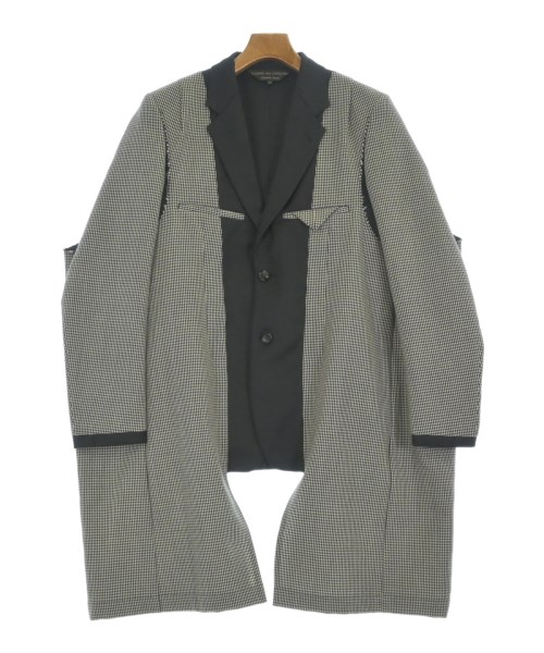 COMME des GARCONS HOMME PLUS コムデギャルソンオムプリュスコート（余分の物） メンズ S 黒x白(チドリ透かし彫り)【中古】【古着】 コート・ジャケット-メンズファッション