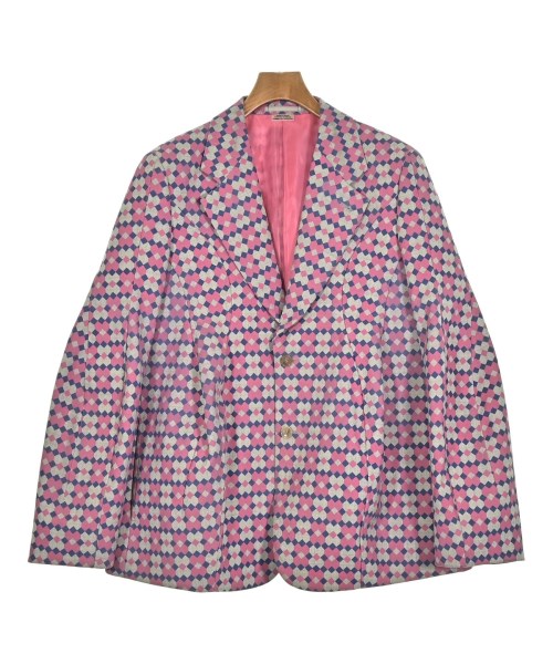 COMME des GARCONS HOMME PLUS コムデギャルソンオムプリュスカジュアルジャケット メンズ M グレーxピンクx紺(総柄)【中古】【古着】|RAGTAG(ブランド古着のラグタグ)