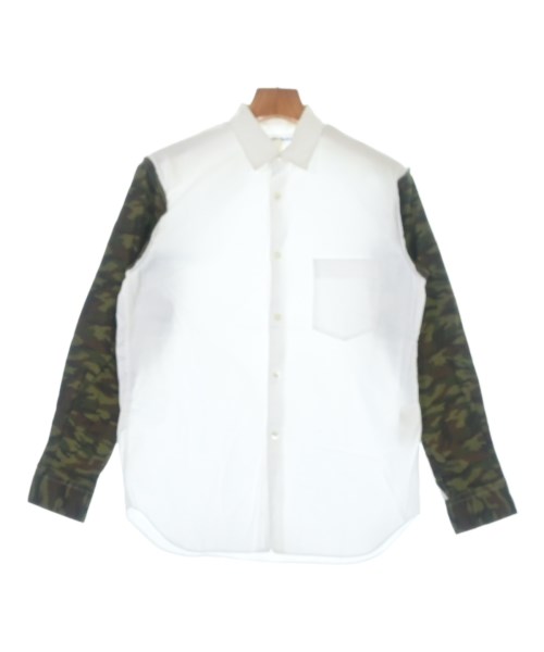COMME des GARCONS SHIRT コムデギャルソンシャツカジュアルシャツ メンズ XS 白xカーキ【中古】【古着】 カジュアルシャツ-メンズファッション