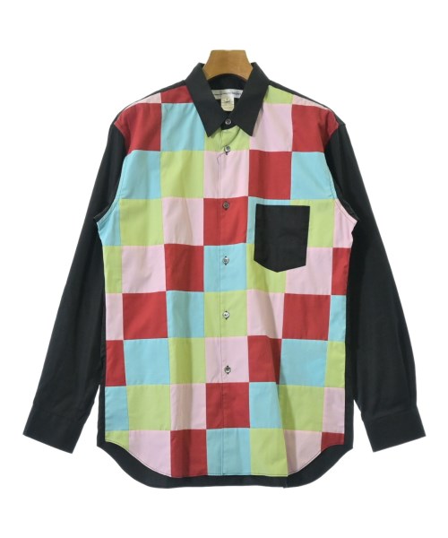 COMME des GARCONS SHIRT コムデギャルソンシャツ カジュアルシャツ メンズ M 黒xピンクx水色等(総柄) 【中古】【古着】
