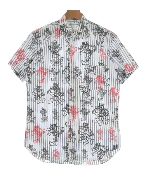 COMME des GARCONS SHIRT コムデギャルソンシャツカジュアルシャツ メンズ S 白x黒x青等(総柄)【中古】【古着】