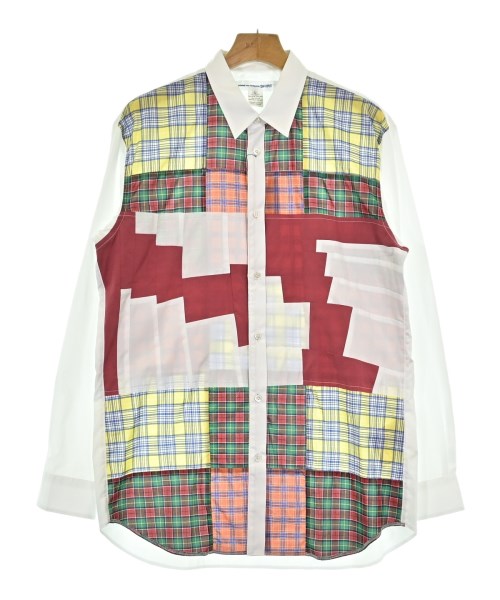 COMME des GARCONS SHIRT コムデギャルソンシャツ カジュアルシャツ メンズ L 白x赤x黄等(チェック) 【中古】【古着】