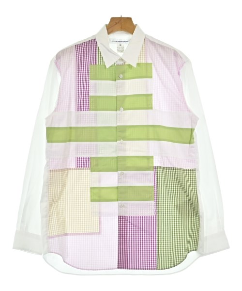 COMME des GARCONS SHIRT コムデギャルソンシャツ カジュアルシャツ メンズ M 白x緑xピンク等(総柄) 【中古】【古着】
