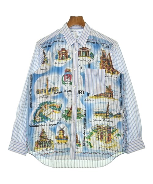 COMME des GARCONS SHIRT コムデギャルソンシャツカジュアルシャツ メンズ S 白x青(ストライプ)【中古】【古着】|RAGTAG(ブランド古着のラグタグ)