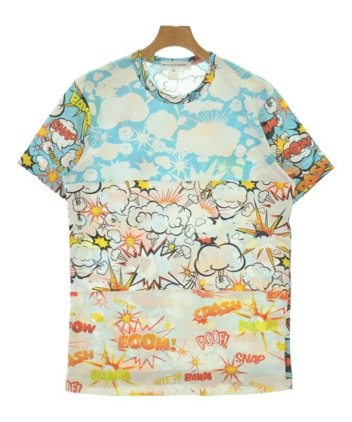 COMME des GARCONS SHIRT コムデギャルソンシャツプルオーバー・カットソー メンズ L 白x水色xオレンジ色等(総柄)【中古】【古着】