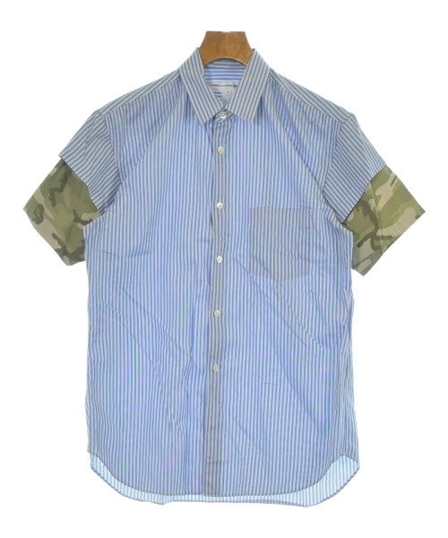 COMME des GARCONS SHIRT コムデギャルソンシャツ カジュアルシャツ メンズ S 青x白xカーキ(総柄) 【中古】【古着】