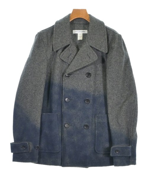 COMME des GARCONS SHIRT コムデギャルソンシャツピーコート メンズ M 薄墨色x紺(グラデーション)【中古】【古着】