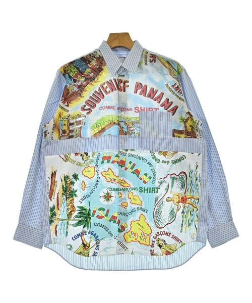 COMME des GARCONS SHIRT コムデギャルソンシャツカジュアルシャツ メンズ S 青x白xオレンジ等(総柄)【中古】【古着】|RAGTAG(ブランド古着のラグタグ)