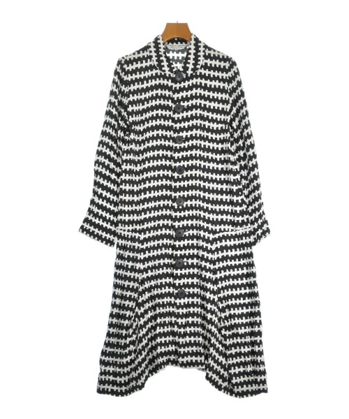 COMME des GARCONS COMME des GARCONS コムデギャルソンコムデギャルソン ステンカラーコート レディース XS 黒x白(総柄) 【中古】【古着】